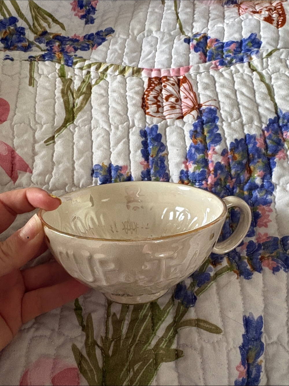 Anthropologie you’re my cup of tea tea pot and cup NWOB - Picture 6 of 8